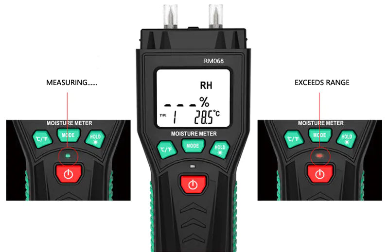 RICHMETERS RM068 Pin-Type Wood Moisture Meter