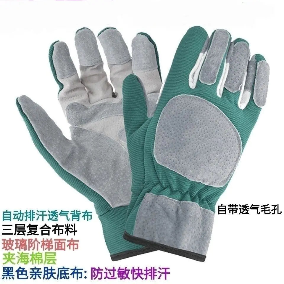 Breathable Soft Pigskin Work Gloves for Gardening