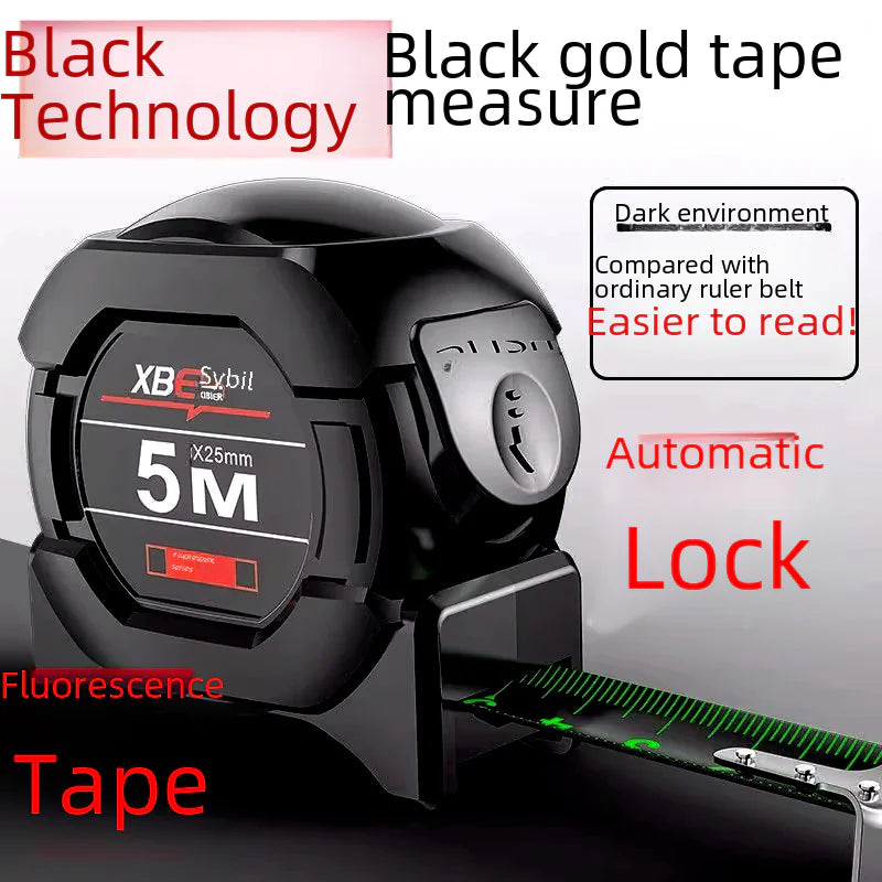 High-Precision Self-Locking Fluorescent Tape Measure