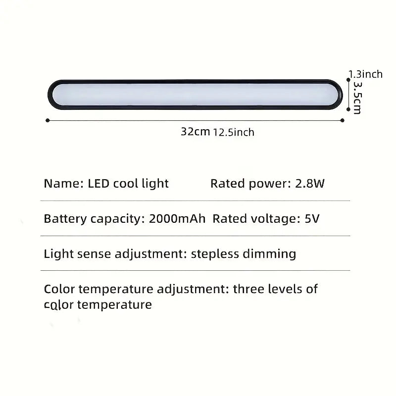 Magnetic Mounted LED Under Cabinet Reading Light