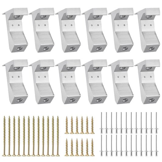 Venussar Squeaky Floor Repair Kit - Pack of 12 Aluminum Alloy Floor Repair Tool Wood Floor Repair Kit for Eliminating Squeaky Floor Sounds